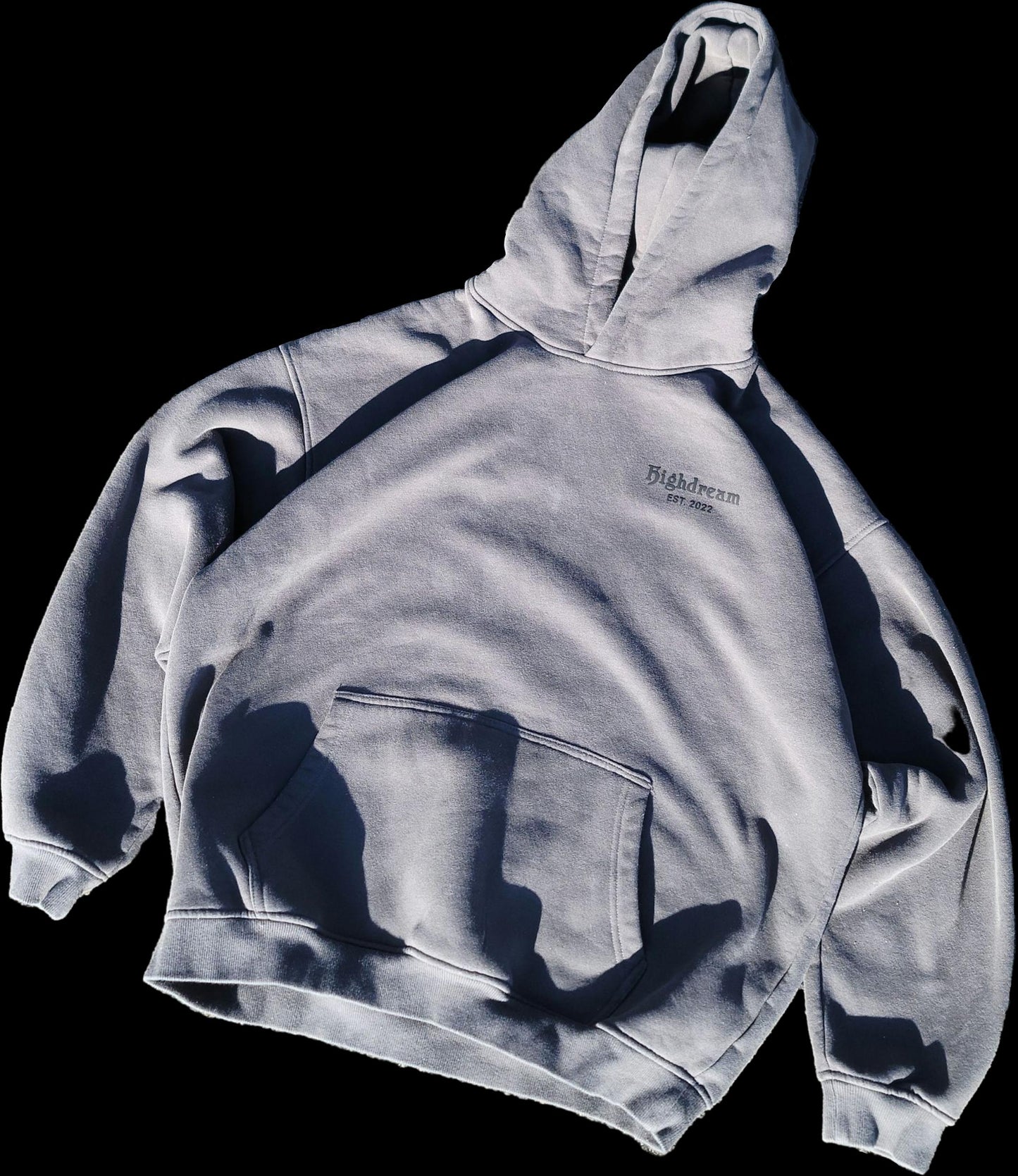 HighDream “Dream Forever” Premium Grey Hoodie – 400gsm Luxury Fleece