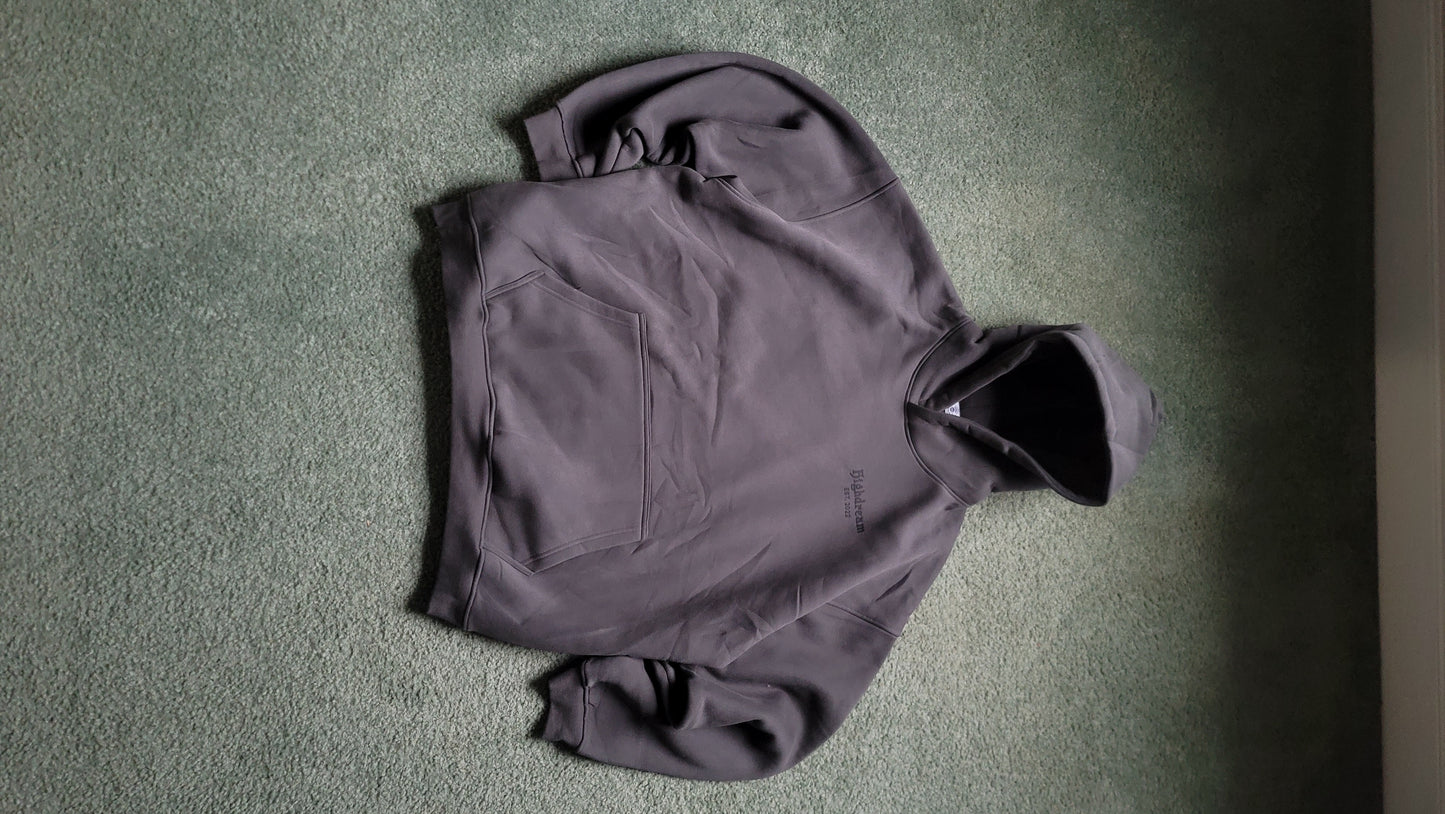 HighDream “Dream As If” Premium Grey Hoodie – 450gsm Luxury Fleece