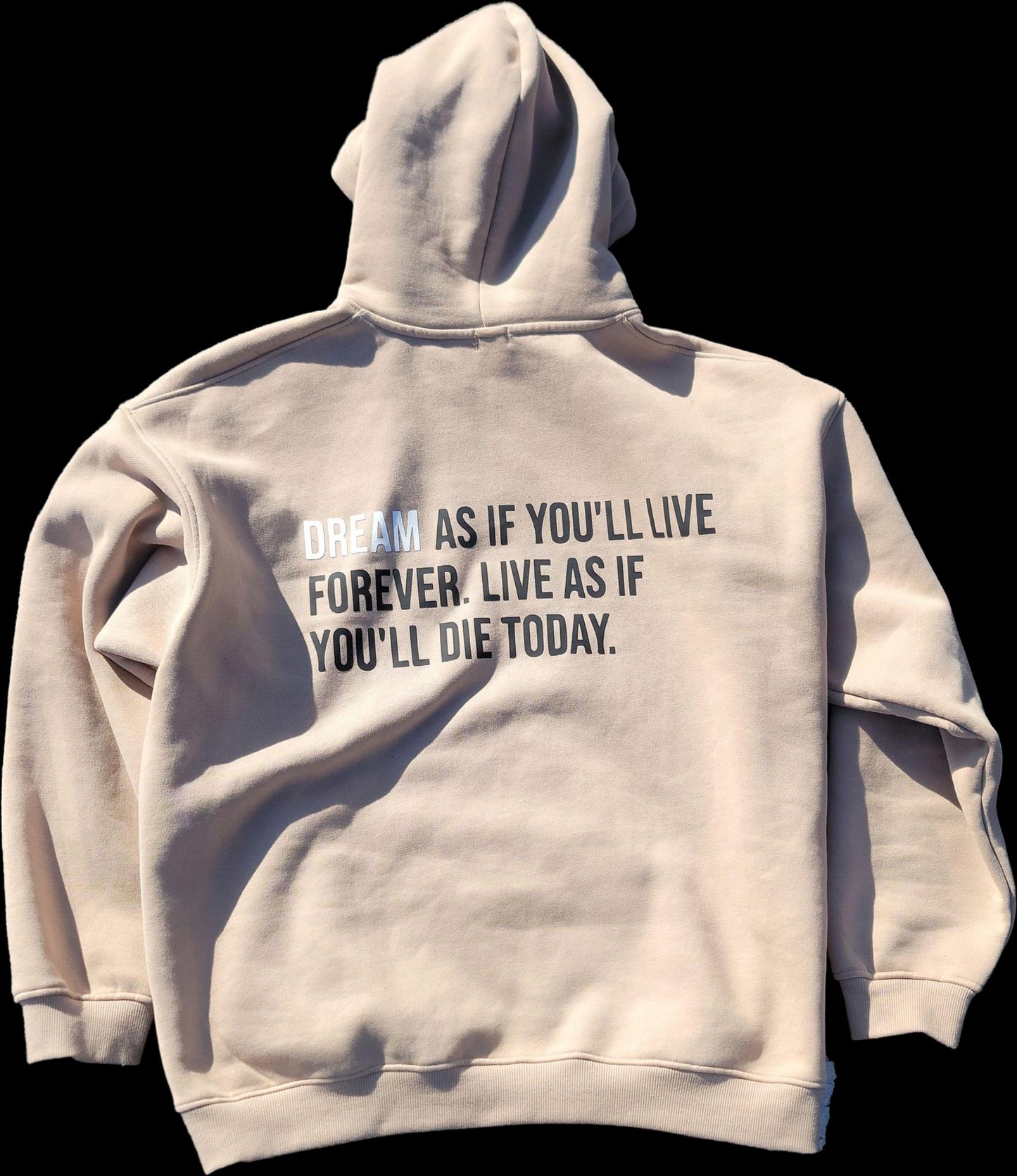 HighDream “Dream Forever” Premium Sand Hoodie – 400gsm Luxury Fleece